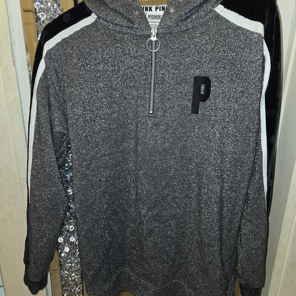 PINK Victoria's Secret Sweaters - Pink Victoria's Secret Gray Hoodie